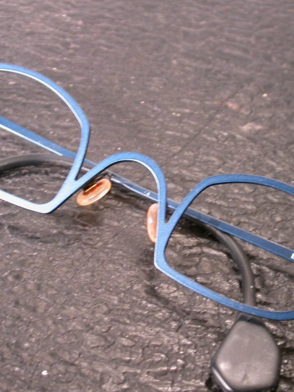 Theo Dark Blue Modern Art Eyeglasses Spectacles Frames Made in Belgium
